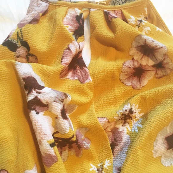 Mustard Floral Romper - Picture 2 of 4